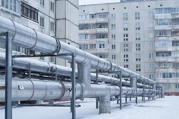 Воздушный способ монтажа теплотрассы