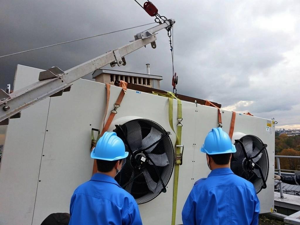 Монтаж наружного блока VRF системы кондиционирования