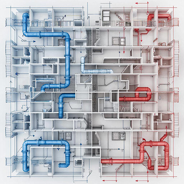 Схема принудительной вентиляции многоквартирного дома