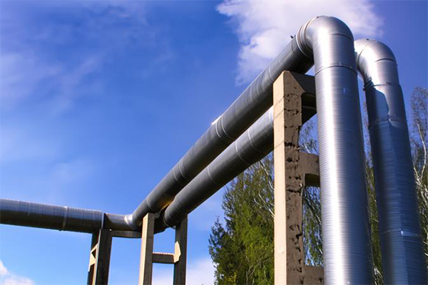 Проложенные трубы воздушным способом