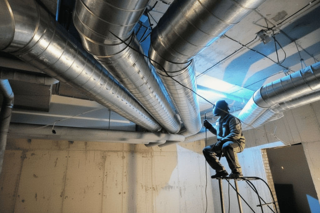 Монтаж системы вентиляции