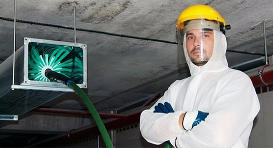 Удаление жира из вентилиционной трубы